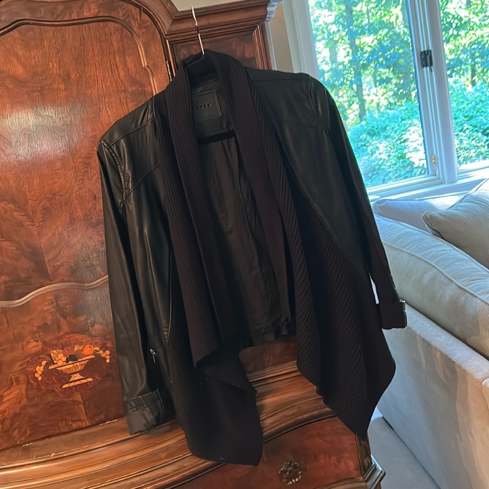Faux Leather/Sweater